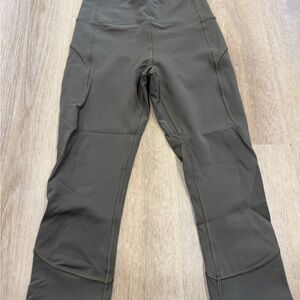 lululemon athletica Cropped Olive Green Leggings